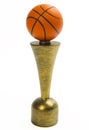 Basketball trophy isolated on white background Royalty Free Stock Photo