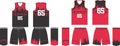 Basketball uniform Custom Design mock ups templates design for basketball club t-shirt mock ups for basketball jersey. Front view,