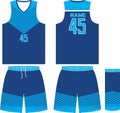 Basketball uniform Custom Design mock ups templates design for basketball club t-shirt mockup for basketball jersey. shirt shorts Royalty Free Stock Photo