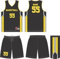 Basketball uniform mockup template design for basketball club