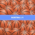 Basketball vector background Royalty Free Stock Photo