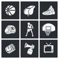 Basketball Vector Icons Set