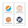 Basketball vector logo design Royalty Free Stock Photo