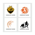 Basketball vector logo design Royalty Free Stock Photo