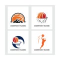 Basketball vector logo design Royalty Free Stock Photo