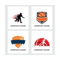 Basketball vector logo design Royalty Free Stock Photo