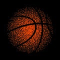 Basketball vector technology background game. Basket dots ball element activity