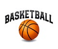 Basketball Word Art Ball Emblem Illustration Royalty Free Stock Photo