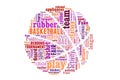 Basketball word cloud concept Royalty Free Stock Photo