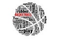 Basketball word cloud concept Royalty Free Stock Photo