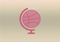 Basketball World pink, Illustration