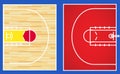 Basketball 3x3 court vector