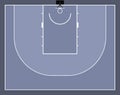 Basketball 3x3 court vector illustration