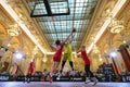 Basketball 3x3 in the Palace of the Parliament, Bucharest, Romania Royalty Free Stock Photo