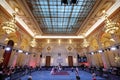 Basketball 3x3 in the Palace of the Parliament, Bucharest, Romania Royalty Free Stock Photo