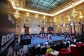 Basketball 3x3 in the Palace of the Parliament, Bucharest, Romania Royalty Free Stock Photo