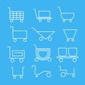 Baskets of different shapes for web design