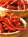 Baskets of dried chilies