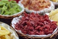 Baskets with dried fruit Royalty Free Stock Photo