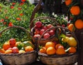 Baskets Of Fruit In Crete Greece Royalty Free Stock Photo