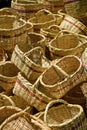 Baskets in Saquisili street market, Ecuador Royalty Free Stock Photo