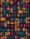 Basketweave Fabric Texture and Background, Generative AI