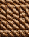 Basketweave Fabric Texture Displaying Rich Brown Tones, Generative AI Royalty Free Stock Photo