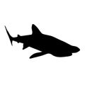 Basking Shark Silhouette Underwater Vector