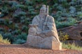 BASKUNCHAK, RUSSIA - 25 JUNE 2019:Statue of Sagaan Ubgen, White Old Man outdoors