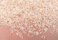 Basmati polished rice white-rice cereal grains raw wholerice hulled milled-rice staple food kacha chawal riz poli arroz photo Royalty Free Stock Photo