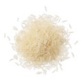 Basmati rice on a pile isolated on white background