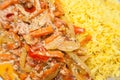 basmati rice plate with vegetables Royalty Free Stock Photo