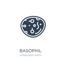 basophil icon in trendy design style. basophil icon isolated on white background. basophil vector icon simple and modern flat