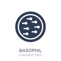 Basophil icon. Trendy flat vector Basophil icon on white background from Human Body Parts collection