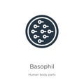 Basophil icon vector. Trendy flat basophil icon from human body parts collection isolated on white background. Vector illustration