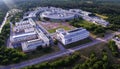 Basovizza, Italy - June 10, 2017: Aerial view of Italian Electron Synchrotron Research Center, Trieste