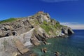 Basque atlantic coast. St Juan Gaztelugatxe, Spain Royalty Free Stock Photo