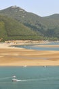 Basque country landscape in Urdaibai Biosphere reserve estuary. Spain Royalty Free Stock Photo