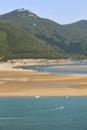 Basque country landscape in Urdaibai Biosphere reserve estuary. Spain Royalty Free Stock Photo