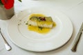 Basque dish of cod pil pil 3. Royalty Free Stock Photo