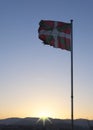 Basque flag in Basque Country. Royalty Free Stock Photo