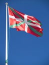 Basque Flag fluttering in the wind Royalty Free Stock Photo