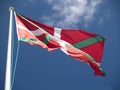 Basque Flag fluttering in the wind Royalty Free Stock Photo