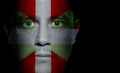 Basque Flag - Male Face Royalty Free Stock Photo