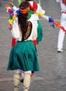 Basque folk dance exhibition Royalty Free Stock Photo