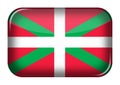 Basque Lands web icon rectangle button with clipping path 3d illustration