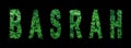 Basrah lettering, Basrah Forest Ecology Concept Royalty Free Stock Photo