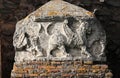 Basrelief in the Appian way of Rome Royalty Free Stock Photo
