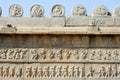 Basrelief artworks of Hazara Rama Temple at Hampi Royalty Free Stock Photo