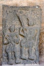 Basrelief at Royal Centre on Hampi Royalty Free Stock Photo